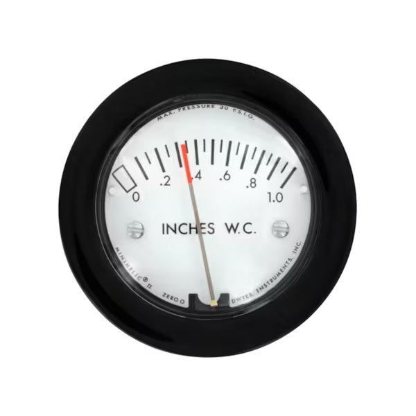 Differential Pressure Gage, Minihelic Gage 060 Wc 18 Npt, Dwyer Instruments, Mfr#: 2-5060-NPT